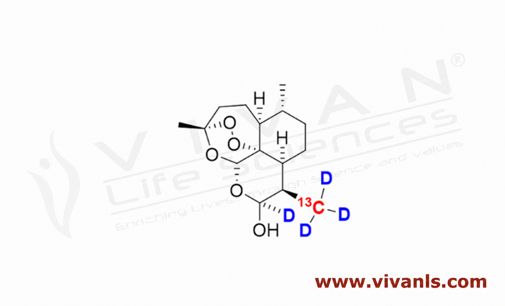 Stable Isotope Labeled Compounds-Dihydroartemisinin 13C D4-1784635884.png